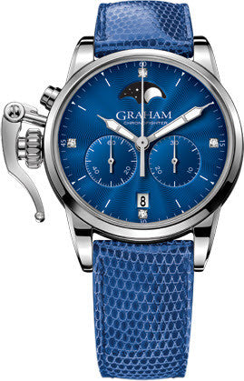 Graham Watch Chronofighter 1695 Lady Moon Blue 2CXBS.U01A.L114S