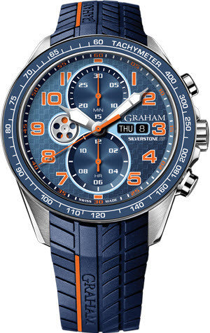 Graham Watch Silverstone RS Racing Orange Blue 2STEA.U04A BLUE RUBBER