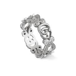 Gucci Flora 18ct White Gold Diamond Pave Ring YBC629828002