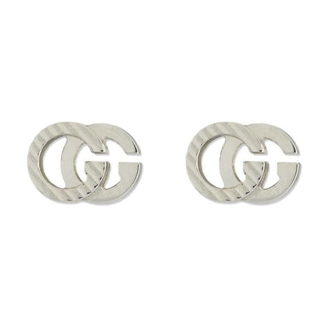 Gucci GG Running 18ct White Gold Stud Earrings YBD652219002