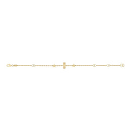 Gucci Icon 18ct Yellow Gold Open Heart Chain Bracelet