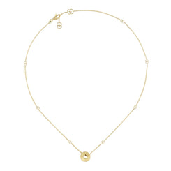 Gucci Icon 18ct Yellow Gold Open Heart Chain Necklace YBB729363001