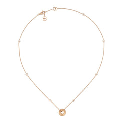 Gucci Icon 18ct Rose Gold Open Heart Chain Necklace YBB729373001