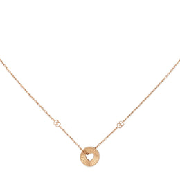 Gucci Icon 18ct Rose Gold Open Heart Chain Necklace D