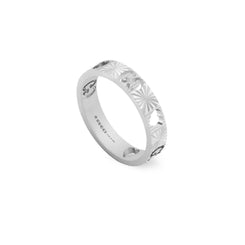 Gucci Icon 18ct White Gold Heart Band Ring YBC729458001