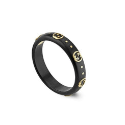 Gucci Icon 18ct Yellow Gold Interlocking G Band Ring YBC679262001