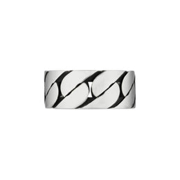 Gucci Interlocking Sterling Silver 8mm Wide Band Ring D