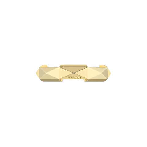 Gucci Link to Love 18ct Yellow Gold 5mm Studded Ring