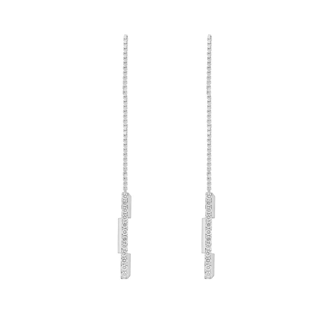 Gucci White Gold and Diamond Double G Flower Earrings | Harrods AE