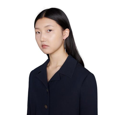 Gucci Link to Love 18ct White Gold Diamond Chain Earrings D