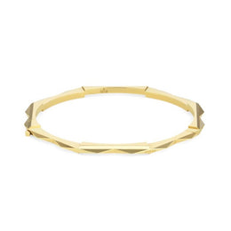 Gucci Link to Love 18ct Yellow Gold Studded 4mm Bangle YBA662253001