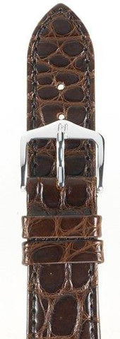 Hirsch Strap Regent Alligator Matt Brown Medium 18mm 