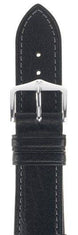 Hirsch Strap Camelgrain Black Large 18mm 