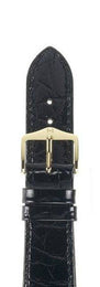 Hirsch Strap Genuine Croco Black Medium 18mm 