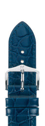 Hirsch Strap Crocograin Blue Medium 12mm 