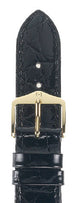 Hirsch Strap Genuine Croco Black Large 18mm 