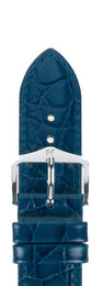 Hirsch Strap Crocograin Blue Medium 18mm 