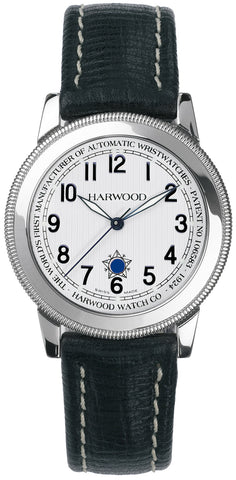 Harwood Watch Platinum Silver Opaline Leather 516.70.15.L