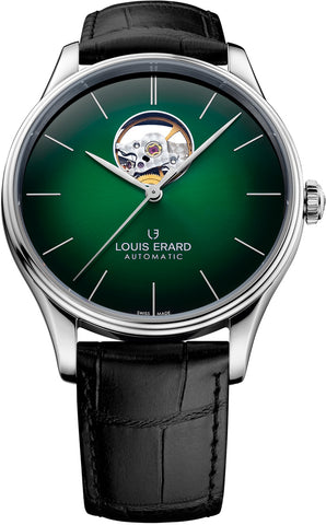 Louis Erard Watch Heritage Open Fume Green 60287AA89.BAAC82