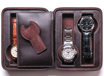Leanschi Watch Case Chocolate Brown WPO4-CHOC