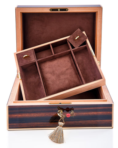 Leanschi Watch Case Macassar Ebony And Ivory LEAN-EB02