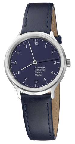 Mondaine Watch Helvetica No1 Blue Marine MH1.R1240.LD