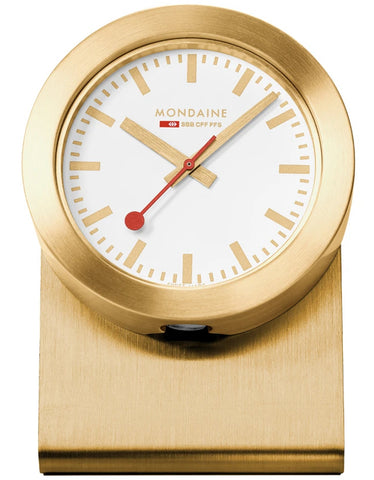 Mondaine Clock Magnet Golden Watch