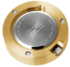 Mondaine Clock Magnet Golden