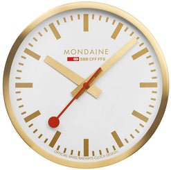 Mondaine Clock Wall Kitchen Gold A990.CLOCK.18SBG