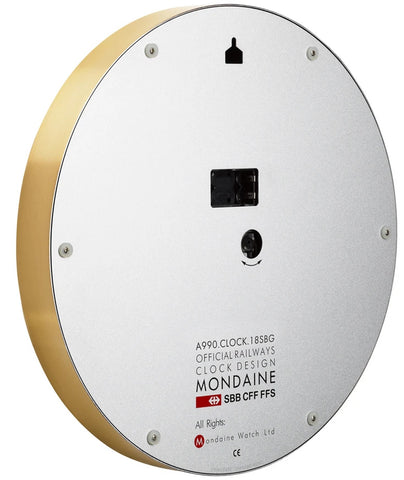 Mondaine Clock Wall Kitchen Gold Watch