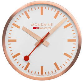 Mondaine Clock Wall Kitchen Copper A995.CLOCK.17SBK