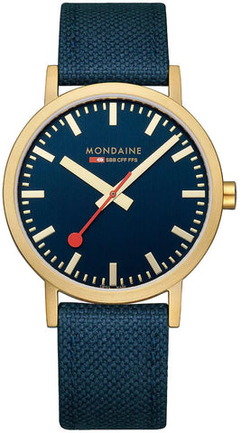 Mondaine Watch Classic Deep Ocean Blue