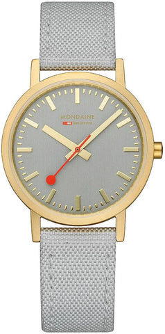 Mondaine Watch Classic Good Gray