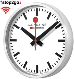 Mondaine Clock Stop2go White Watch