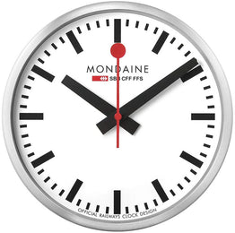 Mondaine Clock Stop2go White Watch