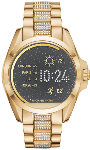Michael Kors Watch Access Bradshaw Gold Tone CZ Smartwatch MKT5002
