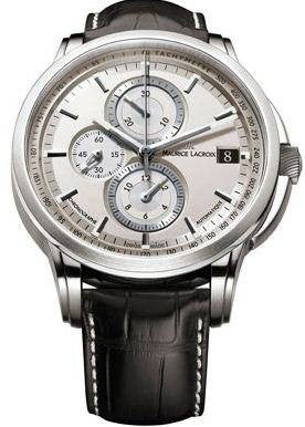 Maurice Lacroix Pontos Round Chronograph Valgranges D PT6128-SS001-130 BLACK STRAP