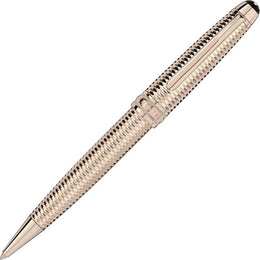 Montblanc Writing Instrument Meisterstuck Geometry Solitaire Champagne Gold Midsize Ballpoint Pen 132134