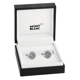 Montblanc Cufflinks Round Fingerprint Patterned Inlay D