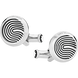 Montblanc Cufflinks Round Fingerprint Patterned Inlay 123800