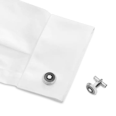 Montblanc Cufflinks Round Star MOP Rays