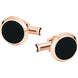 Montblanc Cufflinks Meisterstuck Rose Gold PVD Onyx 116663