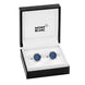 Montblanc Cufflinks Meisterstuck Blue Hexagon Inlay