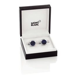 Montblanc Cufflinks Meisterstuck Blue Goldstone Inlay