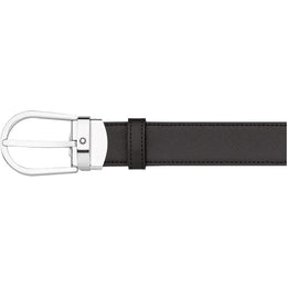 Montblanc Belt Horseshoe Shiny Stainless Steel Pin Buckles Black Brown 113834