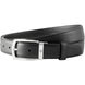 Montblanc Belt Trapeze Shiny Stainless Steel Pin Buckle Black 116706