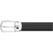 Montblanc Belt Horseshoe Oblong Shiny Palladium Coated Pin Buckle Black Brown 112960
