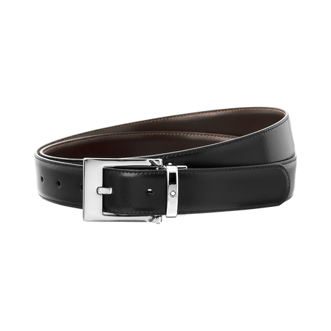 Montblanc Belt 30mm Reversible Black/Brown Leather Pin Buckle D