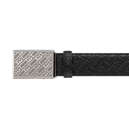 Montblanc Belt 35mm Embossed Leather Black D