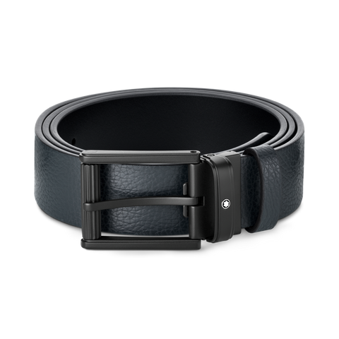 Montblanc Blue/Black 35 mm Reversible Leather Belt 131188